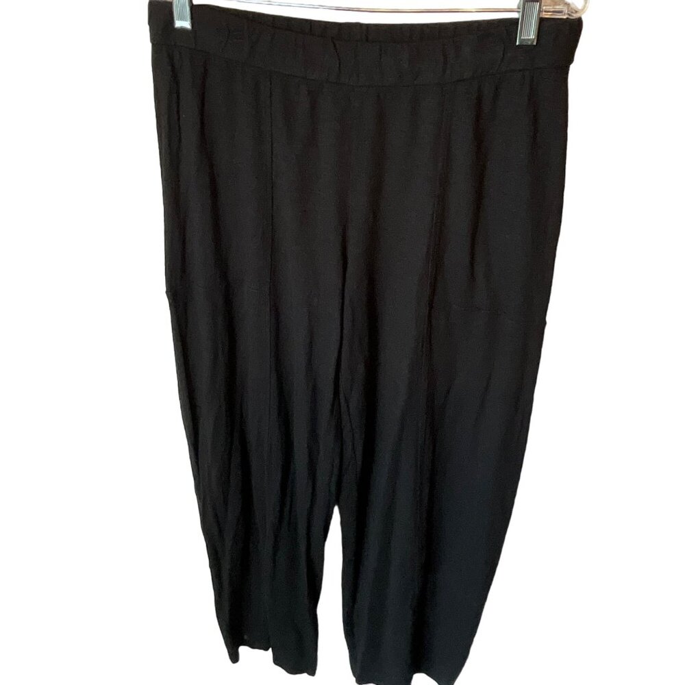 Eileen Fisher Black Small Women's Lightweight Ankle Length‎ Pants Pockets